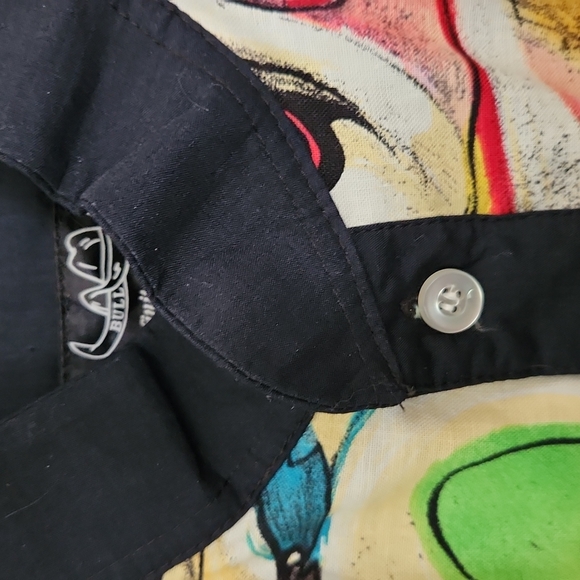 Men's Bull Shirt Western Rodeo Black LS Shirt - Picture 3 of 8